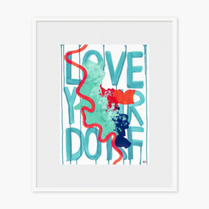 Acrylserie "Love your dorf" Nr. 51, gerahmt